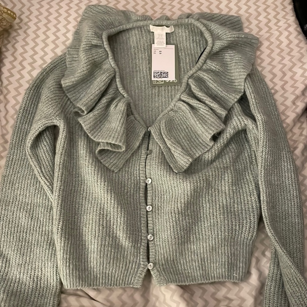 H&M mint cardigan